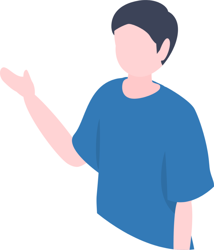 説明している男性